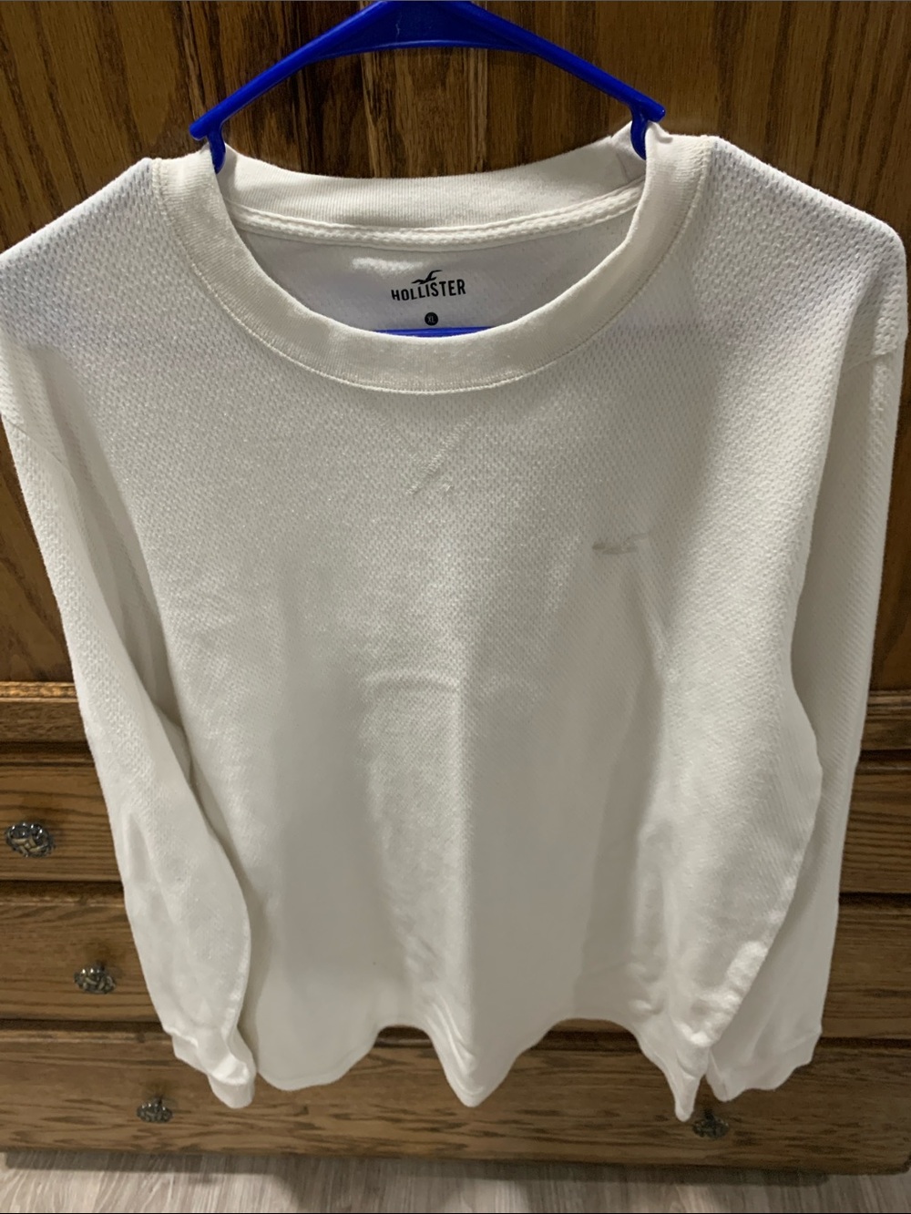 Hollister Off-White Thermal Long Sleeve Top